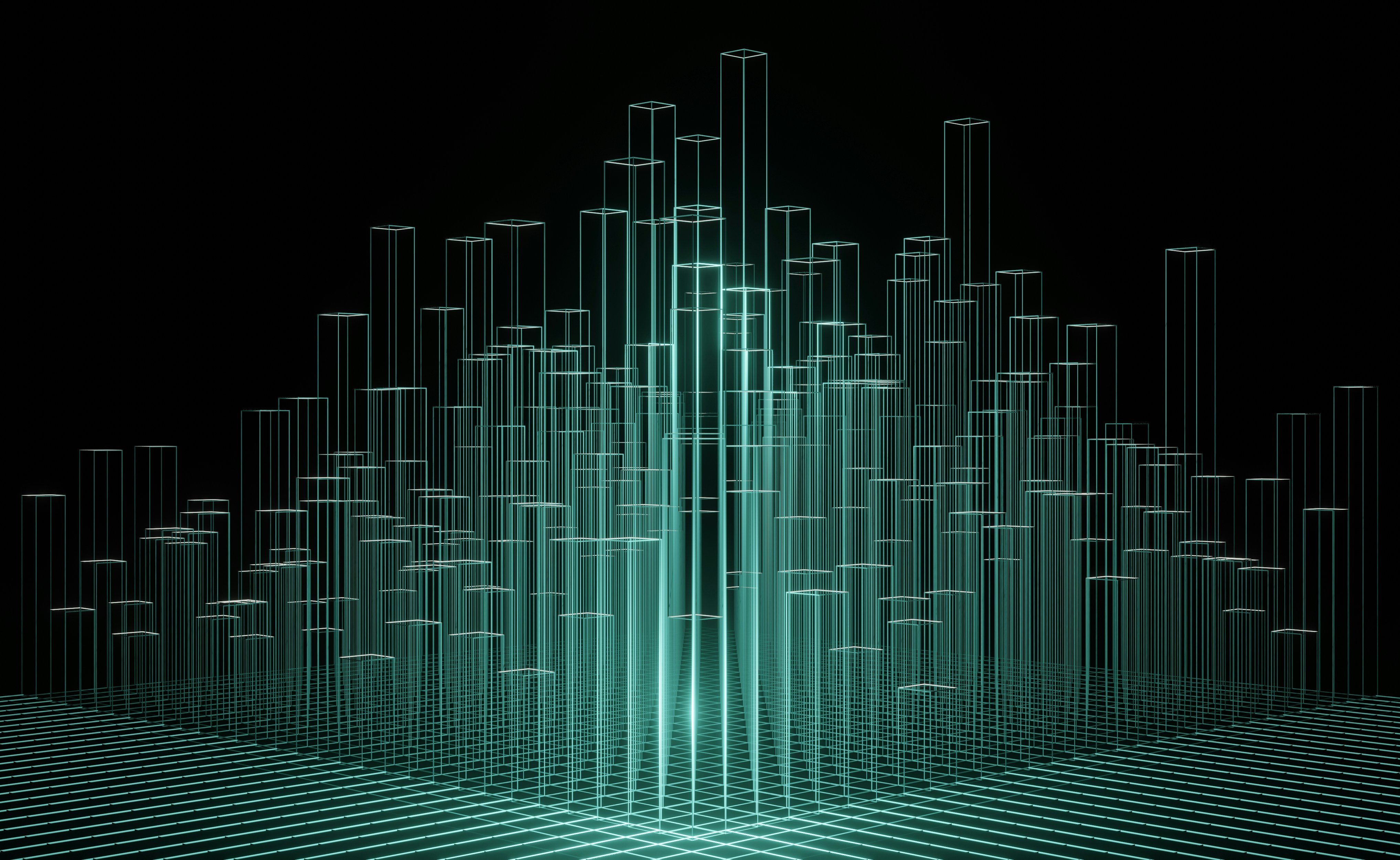 Datacenter wireframe visualization